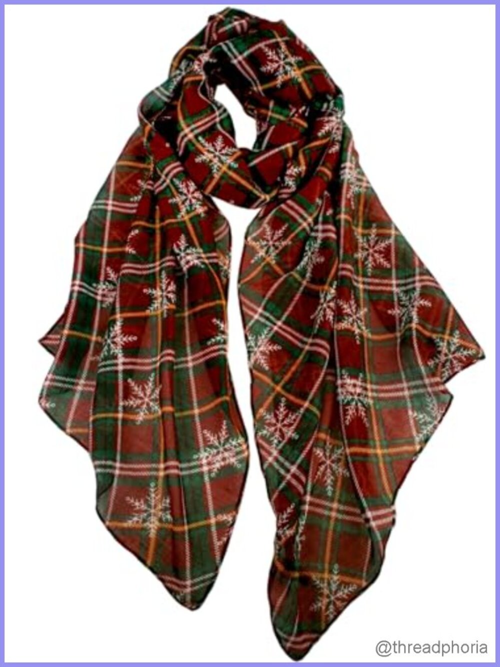 Women's Lightweight Viscose Christmas Infinity Scarf Holiday Gift